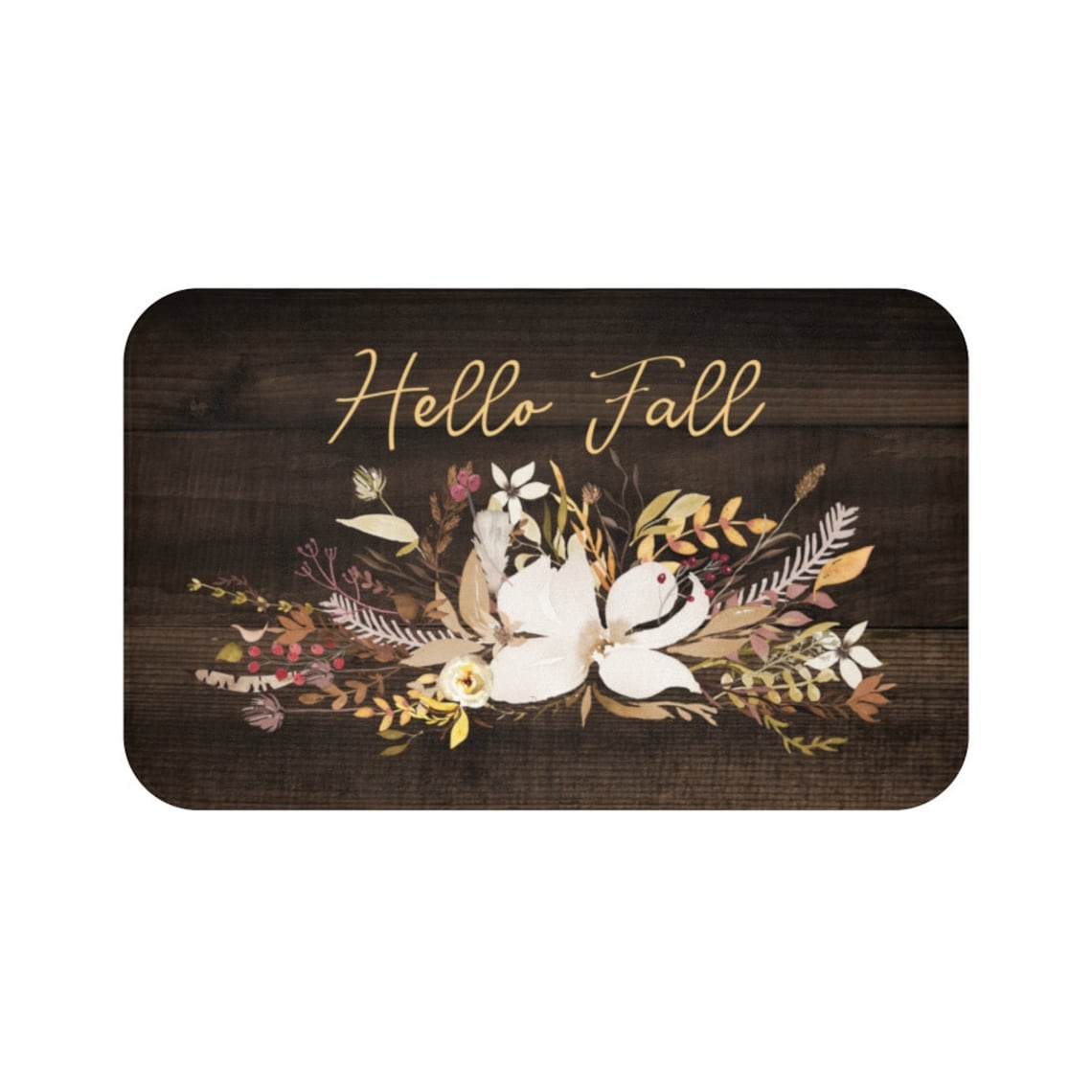 Brown Bouquet "Hello Fall" Memory Foam Mat - MAT74