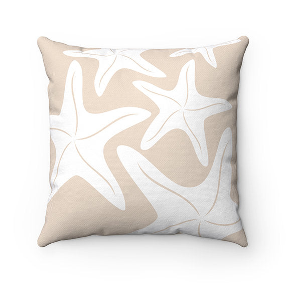 Beach House Decor Throw Pillow Cover Starfish Pillow Beach Cottage Accent Pillow Tan Pillow Tropical Decor Starfish Home Decor PIL96