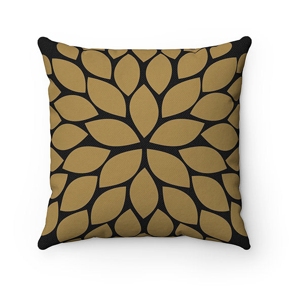 Black gold throw collection pillows